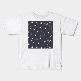 Star shapes pattern for fabric with navy background Kids T-Shirt